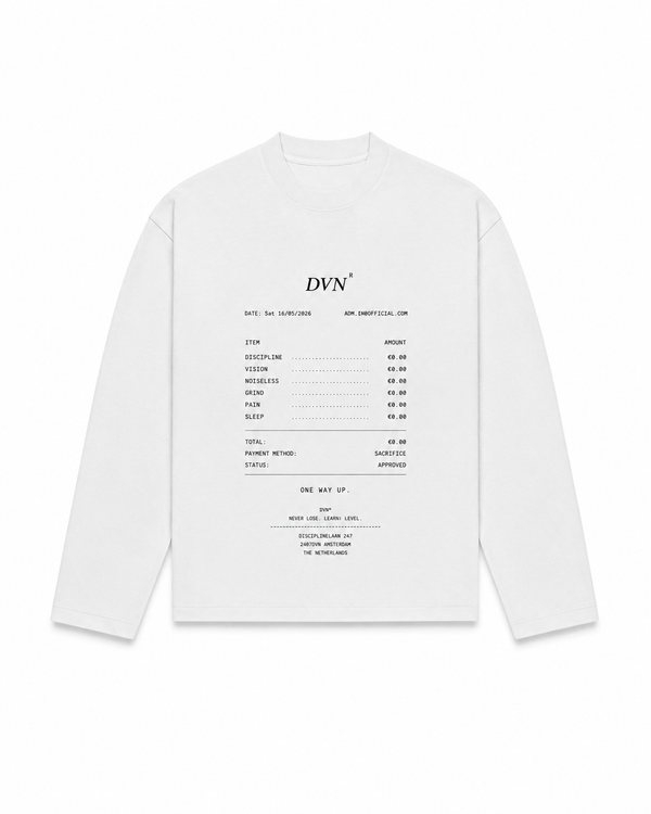 The Reciept longsleeve pearl white