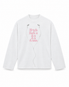 Fuck u & u & u & uuu longsleeve pearl white