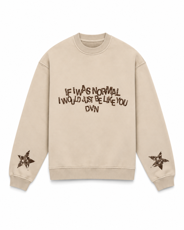 Just be like you. creme crewneck
