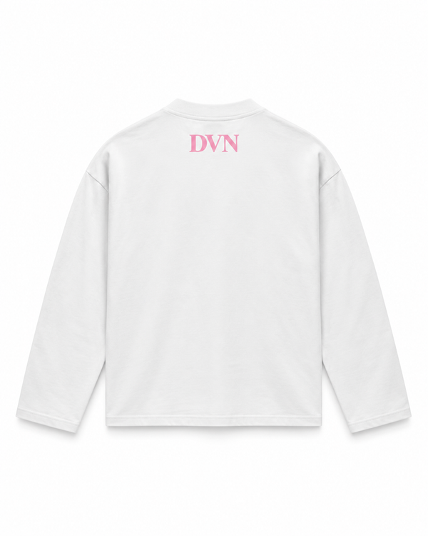 Fuck u & u & u & uuu longsleeve pearl white