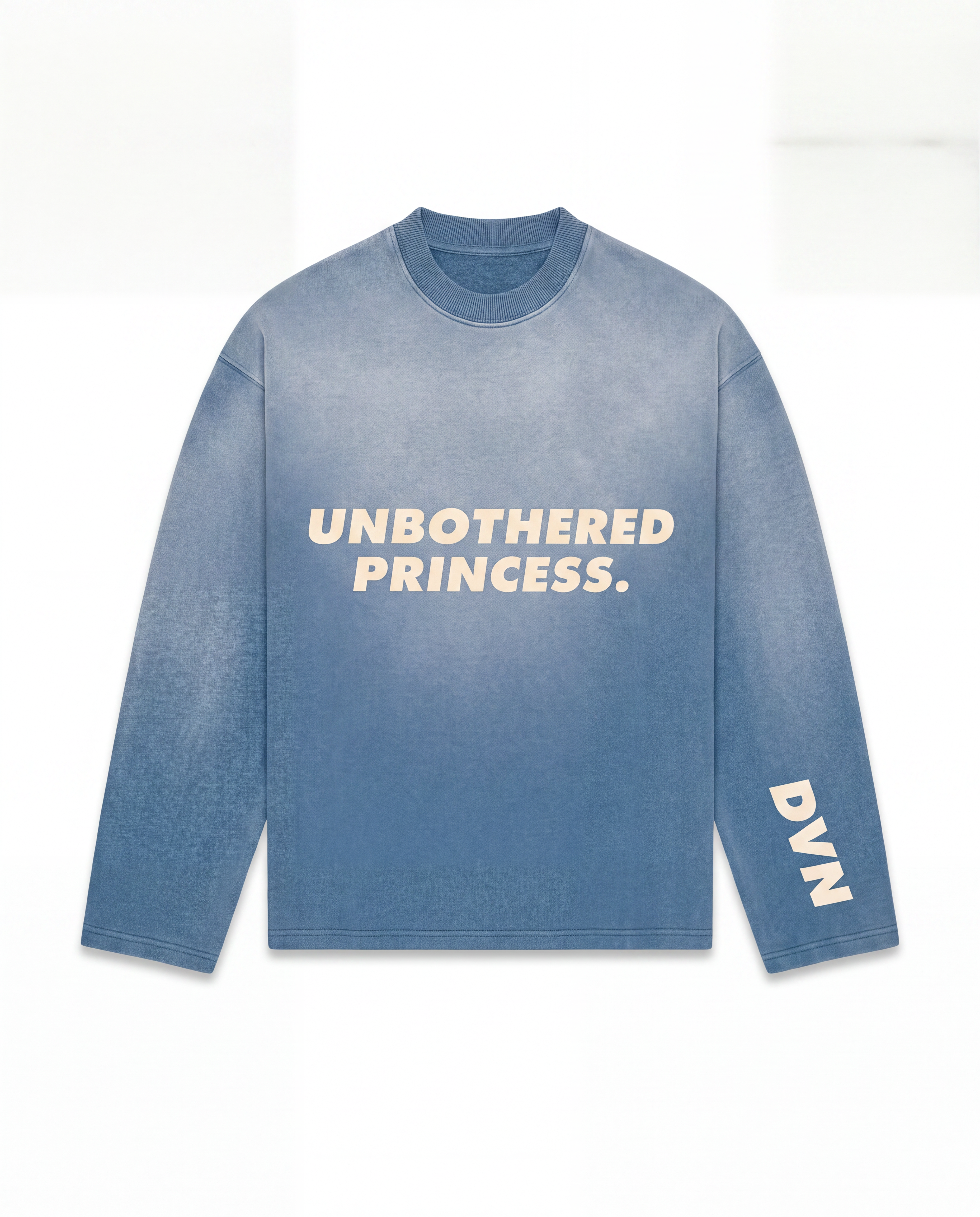 Unbothered ... sunfaded blue longsleeve