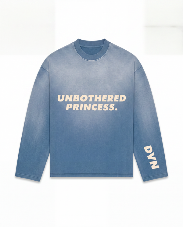 Unbothered ... sunfaded blue longsleeve