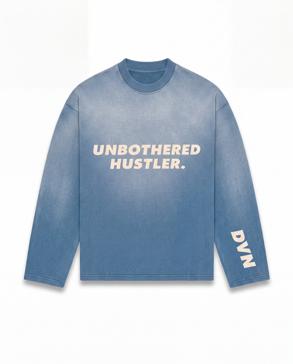 Unbothered ... sunfaded blue longsleeve