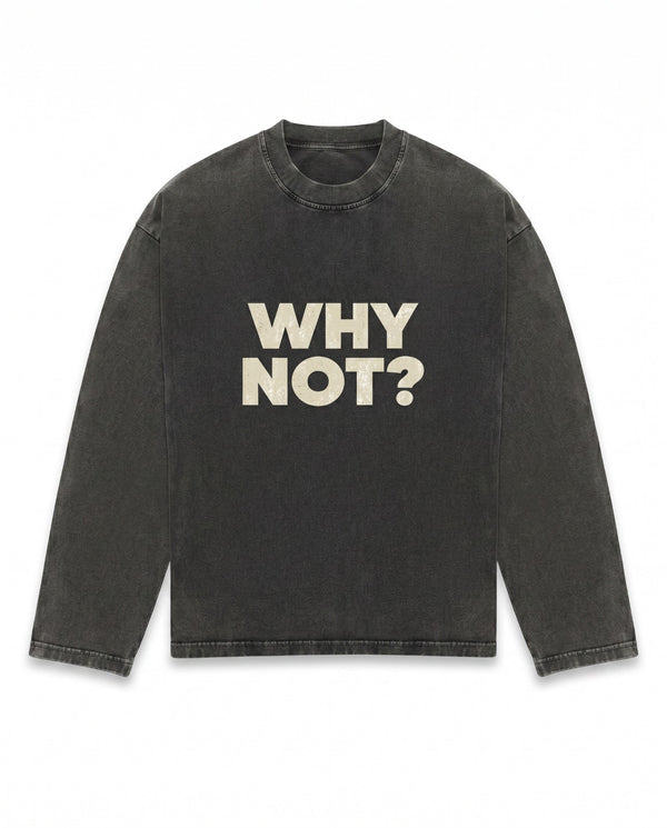 LIFE IS SHORT Vintage black longsleeve
